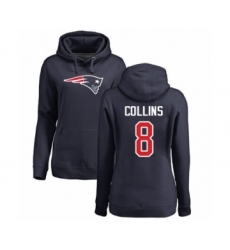 Football Women's New England Patriots #84 Benjamin Watson Ash One Color Pullover Hoodie