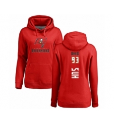 Football Women's Tampa Bay Buccaneers #93 Ndamukong Suh Red Backer Pullover Hoodie