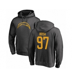 Football Los Angeles Chargers #97 Joey Bosa Ash One Color Pullover Hoodie