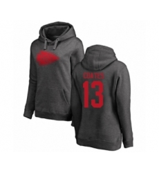 Football Women's Kansas City Chiefs #13 Sammie Coates Ash One Color Pullover Hoodie