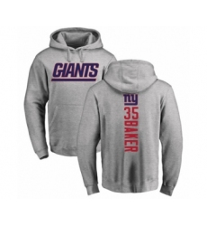 Football New York Giants #35 Deandre Baker Ash Backer Pullover Hoodie
