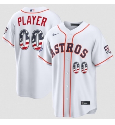 Men's Houston Astros Active Player Custom White 2026 All-Star Edition Stars & Stripes & USA 250 Fourth of July Home Stadium Stitched Baseball Jersey