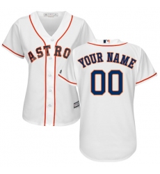 Women's Houston Astros Majestic White Home Cool Base Custom Jersey