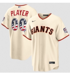 Men's San Francisco Giants ACTIVE PLAYER Custom Cream 2026 All-Star Edition Stars & Stripes & USA 250 Fourth of July Home Stadium Stitched Baseball Jersey