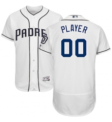Men's San Diego Padres Majestic White Home Flex Base Authentic Collection Custom Jersey