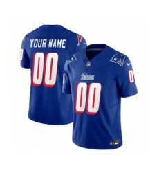 Men's Nike New England Patriots Active Player Custom Blue 2023 F.U.S.E. Throwback Limited Football Stitched Jersey