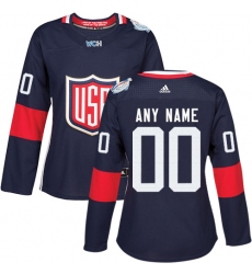 Women's Adidas Team USA Customized Authentic Navy Blue Away 2016 World Cup Hockey Jersey Women's Adidas Team USA Customized Authentic Navy Blue Away 2016 World Cup Hockey Jersey
