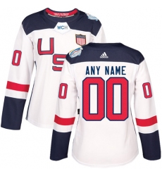 Women's Adidas Team USA Customized Authentic White Home 2016 World Cup Hockey Jersey Women's Adidas Team USA Customized Authentic White Home 2016 World Cup Hockey Jersey