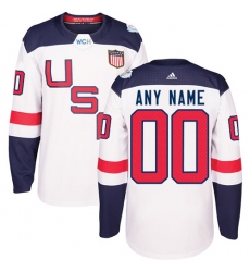 Youth Adidas Team USA Customized Authentic White Home 2016 World Cup Ice Hockey Jersey Youth Adidas Team USA Customized Authentic White Home 2016 World Cup Ice Hockey Jersey