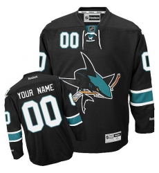 Women's Reebok San Jose Sharks Customized Authentic Black Third NHL Jersey