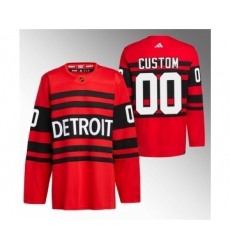 Men's Detroit Red Wings Custom Red 2022-23 Reverse Retro Stitched Jersey Men's Detroit Red Wings Custom Red 2022-23 Reverse Retro Stitched Jersey