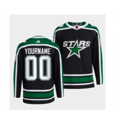 Men's Dallas Stars Active Player Custom 2022 Black Reverse Retro 2.0 Stitched Jersey
