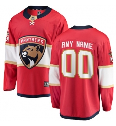 Men's Florida Panthers Fanatics Branded Red Home Breakaway Custom Jersey