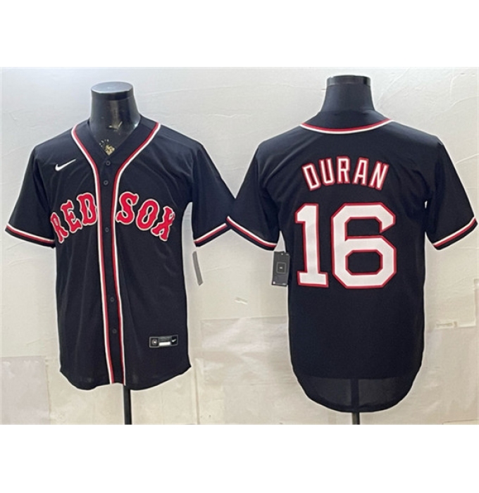 Men's Boston Red Sox #16 Jarren Duran 2026 Fashion Replica Black Out Stitched Baseball Jersey