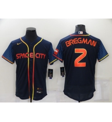Men's Houston Astros #2 Alex Bregman Nike Navy 2022 City Connect Player Jersey