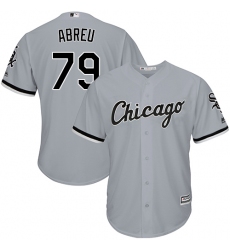 Men's Majestic Chicago White Sox #79 Jose Abreu Replica Grey Road Cool Base MLB Jersey