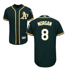 Men's Majestic Oakland Athletics #8 Joe Morgan Green Alternate Flex Base Authentic Collection MLB Jersey