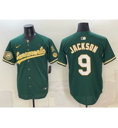 Men's Oakland Athletics #9 Reggie Jackson 2026 Green Alternate Sacramento Celebrating 125 Years Vapor Limited Stitched Baseball Jersey