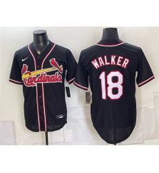 Men's St. Louis Cardinals #18 Jordan Walker 2026 Fashion Replica Black Out Stitched Baseball Jersey