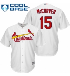 Men's Majestic St. Louis Cardinals #15 Tim McCarver Replica White Home Cool Base MLB Jersey