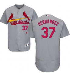 Men's Majestic St. Louis Cardinals #37 Keith Hernandez Grey Road Flex Base Authentic Collection MLB Jersey
