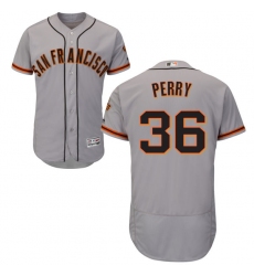 Men's Majestic San Francisco Giants #36 Gaylord Perry Grey Road Flex Base Authentic Collection MLB Jersey