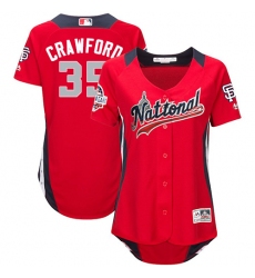 Women's Majestic San Francisco Giants #35 Brandon Crawford Game Red National League 2018 MLB All-Star MLB Jersey