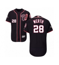 Men's Washington Nationals #28 Jayson Werth Navy Blue Alternate Flex Base Authentic Collection 2019 World Series Bound Baseball Jersey