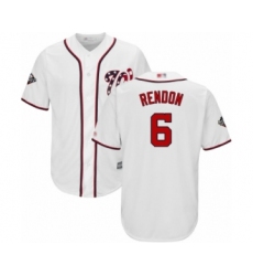 Youth Washington Nationals #6 Anthony Rendon Authentic White Home Cool Base 2019 World Series Bound Baseball Jersey