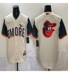 Mens Baltimore Orioles Team Big Logo Natural 2026 City Connect Stadium Stitched Baseball Jersey