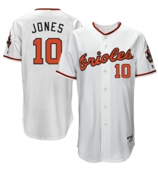 Men's Majestic Baltimore Orioles #10 Adam Jones Replica White 1966 Turn Back The Clock MLB Jersey