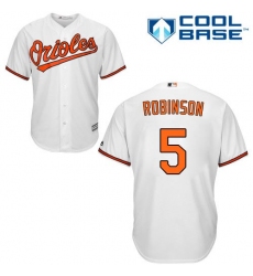 Men's Majestic Baltimore Orioles #5 Brooks Robinson Replica White Home Cool Base MLB Jersey