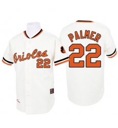 Men's Mitchell and Ness 1970 Baltimore Orioles #22 Jim Palmer Authentic White Throwback MLB Jersey