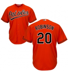 Youth Majestic Baltimore Orioles #20 Frank Robinson Authentic Orange Alternate Cool Base MLB Jersey