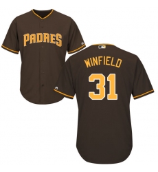 Men's Majestic San Diego Padres #31 Dave Winfield Replica Brown Alternate Cool Base MLB Jersey