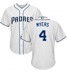 Youth Majestic San Diego Padres #4 Wil Myers Replica White Home Cool Base MLB Jersey