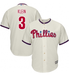 Youth Majestic Philadelphia Phillies #3 Chuck Klein Replica Cream Alternate Cool Base MLB Jersey