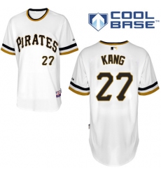 Men's Majestic Pittsburgh Pirates #27 Jung-ho Kang Authentic White Alternate 2 Cool Base MLB Jersey