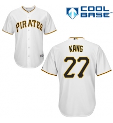 Men's Majestic Pittsburgh Pirates #27 Jung-ho Kang Replica White Home Cool Base MLB Jersey