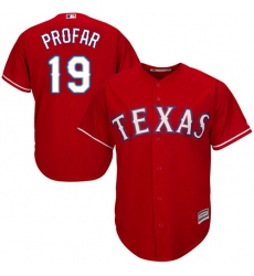 Men's Majestic Texas Rangers #19 Jurickson Profar Replica Red Alternate Cool Base MLB Jersey