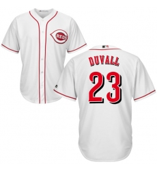Youth Majestic Cincinnati Reds #23 Adam Duvall Authentic White Home Cool Base MLB Jersey