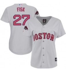 Women's Majestic Boston Red Sox #34 David Ortiz Authentic Red 2018 World Series Champions MLB Jersey