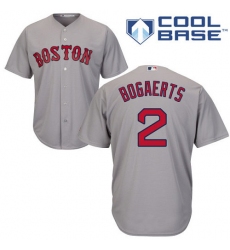 Youth Majestic Boston Red Sox #2 Xander Bogaerts Authentic Grey Road Cool Base MLB Jersey