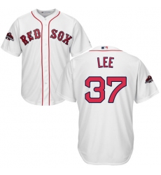 Youth Majestic Boston Red Sox #37 Bill Lee Authentic White Home Cool Base 2018 World Series Champions MLB Jersey