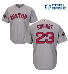 Youth Majestic Boston Red Sox #23 Blake Swihart Authentic Grey Road Cool Base 2018 World Series Champions MLB Jersey