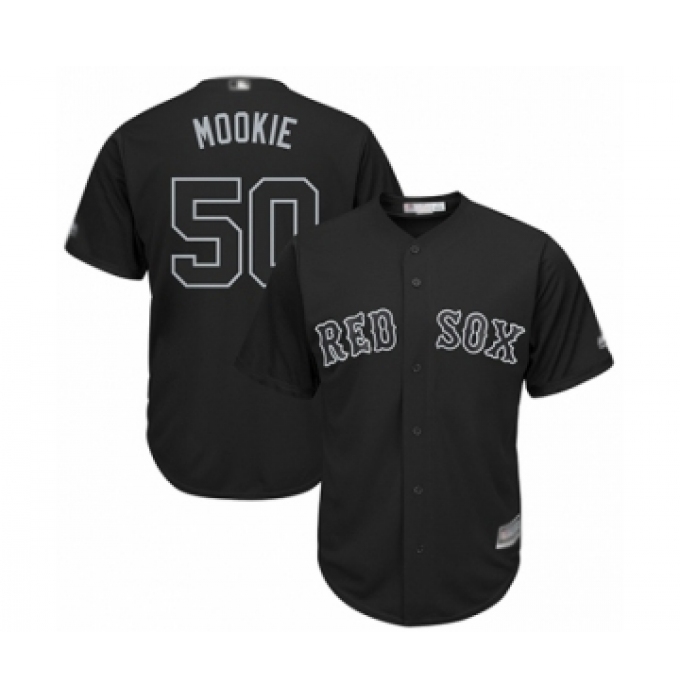 Men's Boston Red Sox #50 Mookie Betts  Mookie Authentic Black 2019 Players Weekend Baseball Jersey