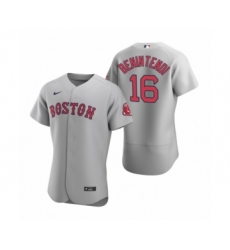Men's Boston Red Sox #16 Andrew Benintendi Nike Gray Authentic Road Jersey
