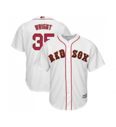 Youth Boston Red Sox #35 Steven Wright Authentic White 2019 Gold Program Cool Base Baseball Jersey