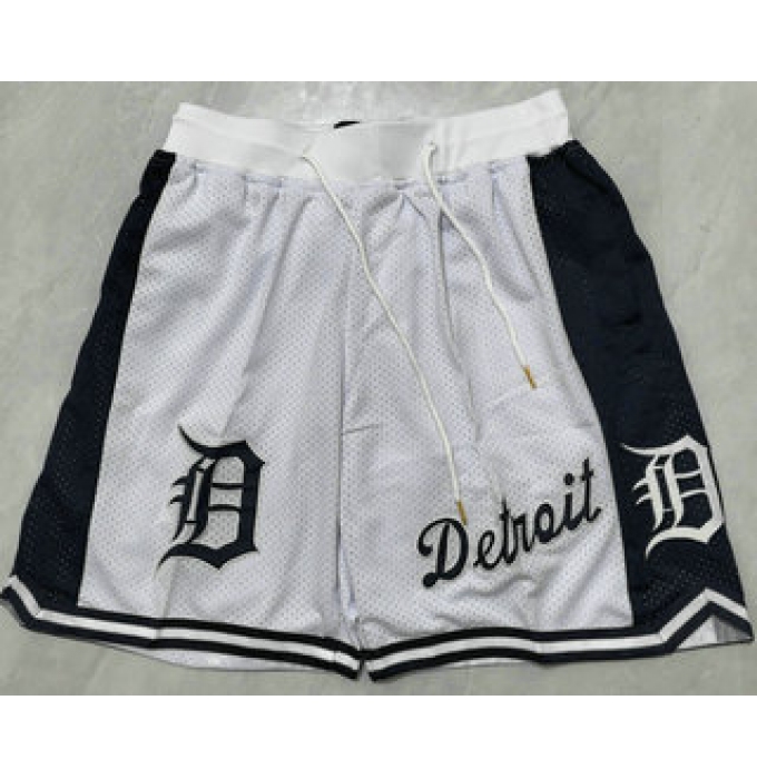 Men's Detroit Tigers White Just Don Shorts Shorts