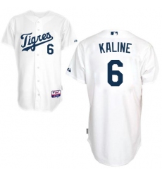 Men's Majestic Detroit Tigers #6 Al Kaline Authentic White 